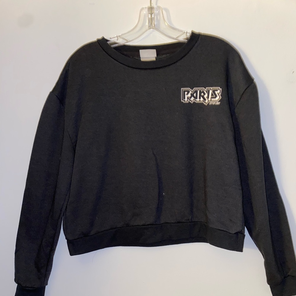 cropped paris sweatshirt